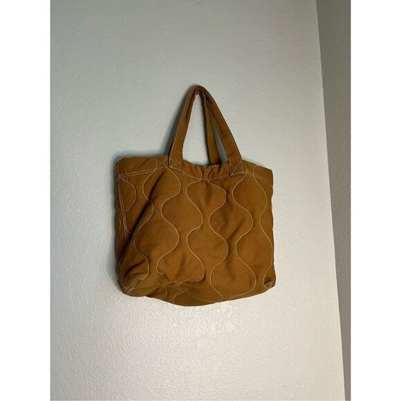 New Madewell the canvas transport tote quilted edition tan - Picture 2 of 7
